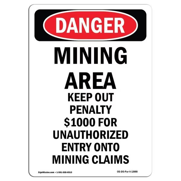 Safety Sign, OSHA Danger, 7